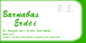 barnabas erdei business card